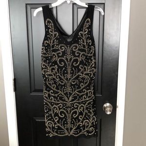 Beaded Black Cocktail Dress
